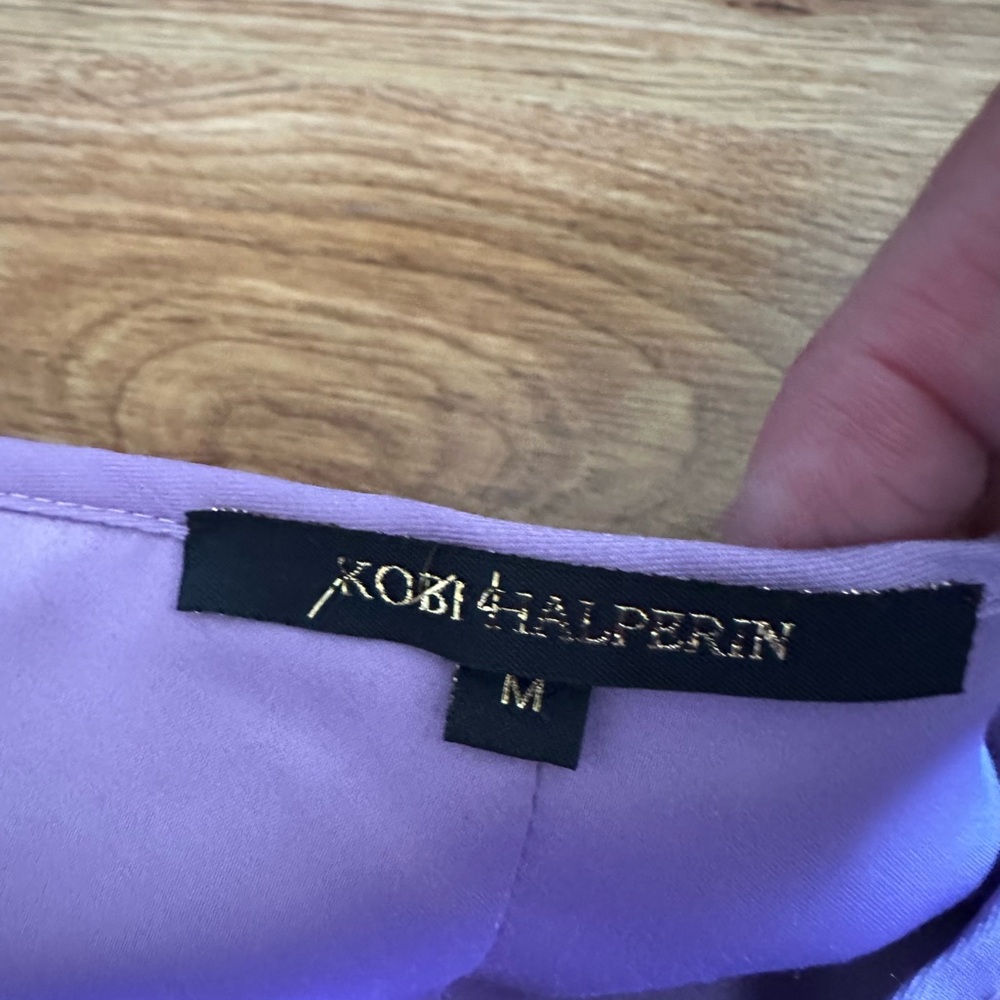 Kobi Halperin Trace Floral Dress Purple Size M READ - Picture 4 of 11
